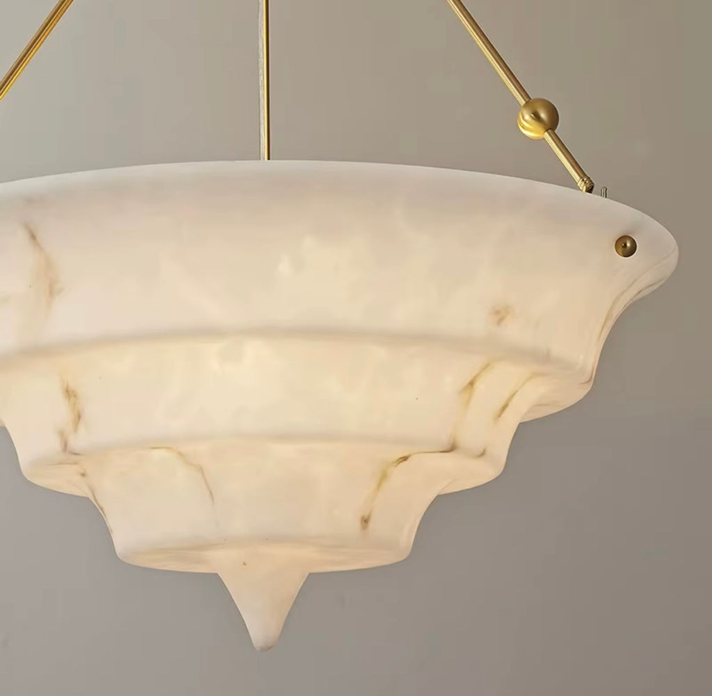 Belladonna Tiered Marble LED Chandelier
