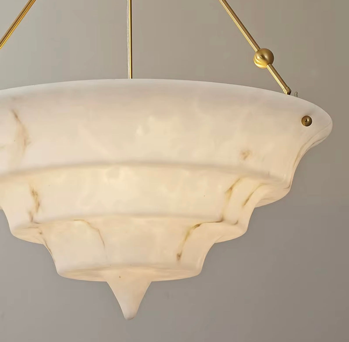 Belladonna Tiered Marble LED Chandelier