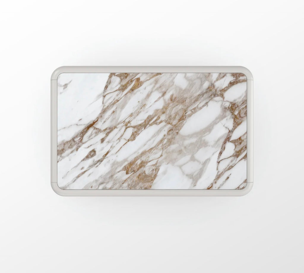 Milos Calacatta Oro Marble Nightstand by Caracole