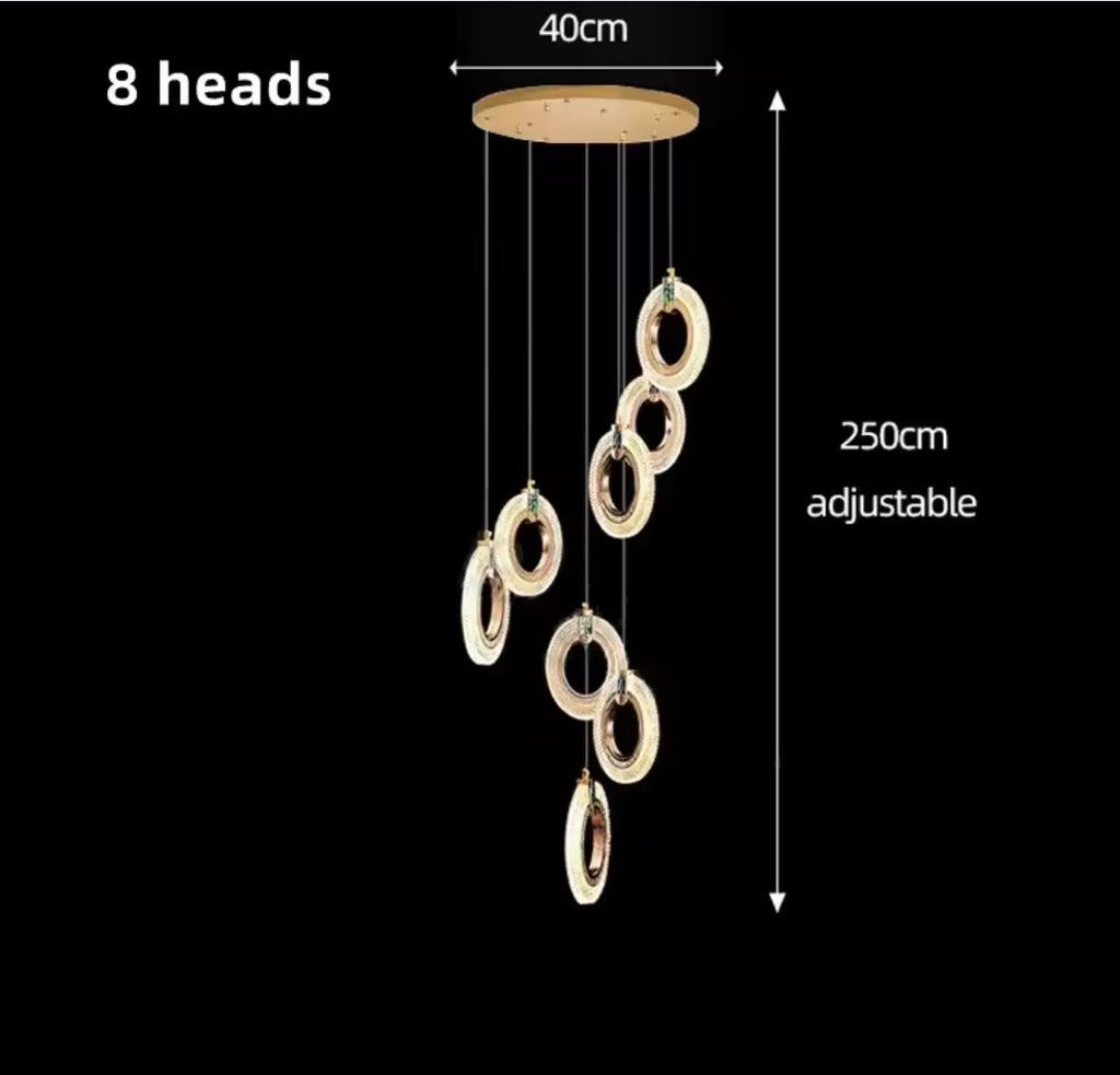 Ottavia Cascading LED Ring Chandelier