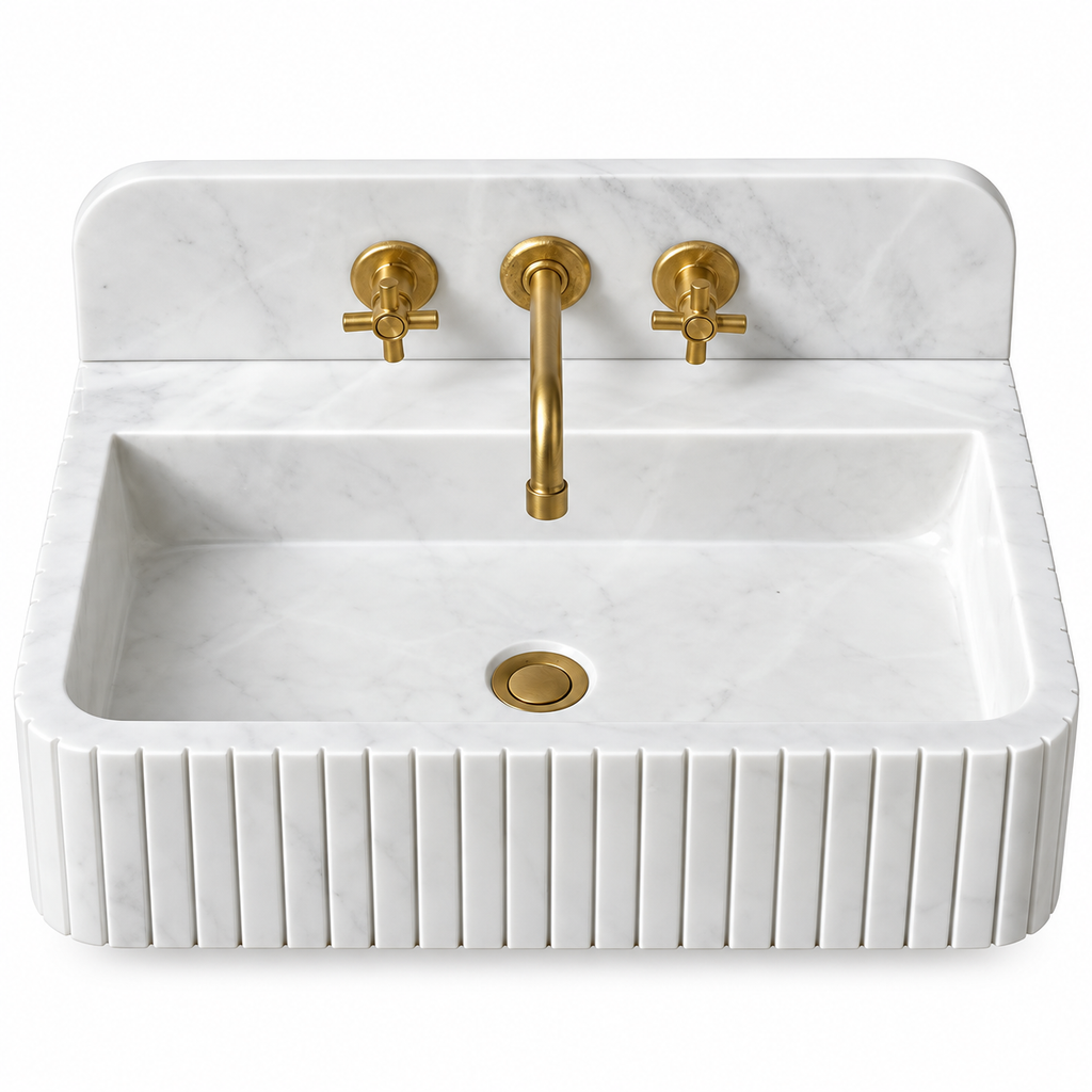 BIANCA WHITE MARBLE COUNTERTOP BASIN