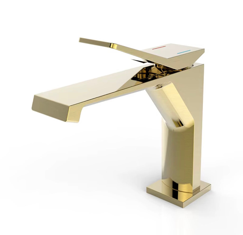 ANALIA GOLD BRASS WATERFALL BASIN FAUCET