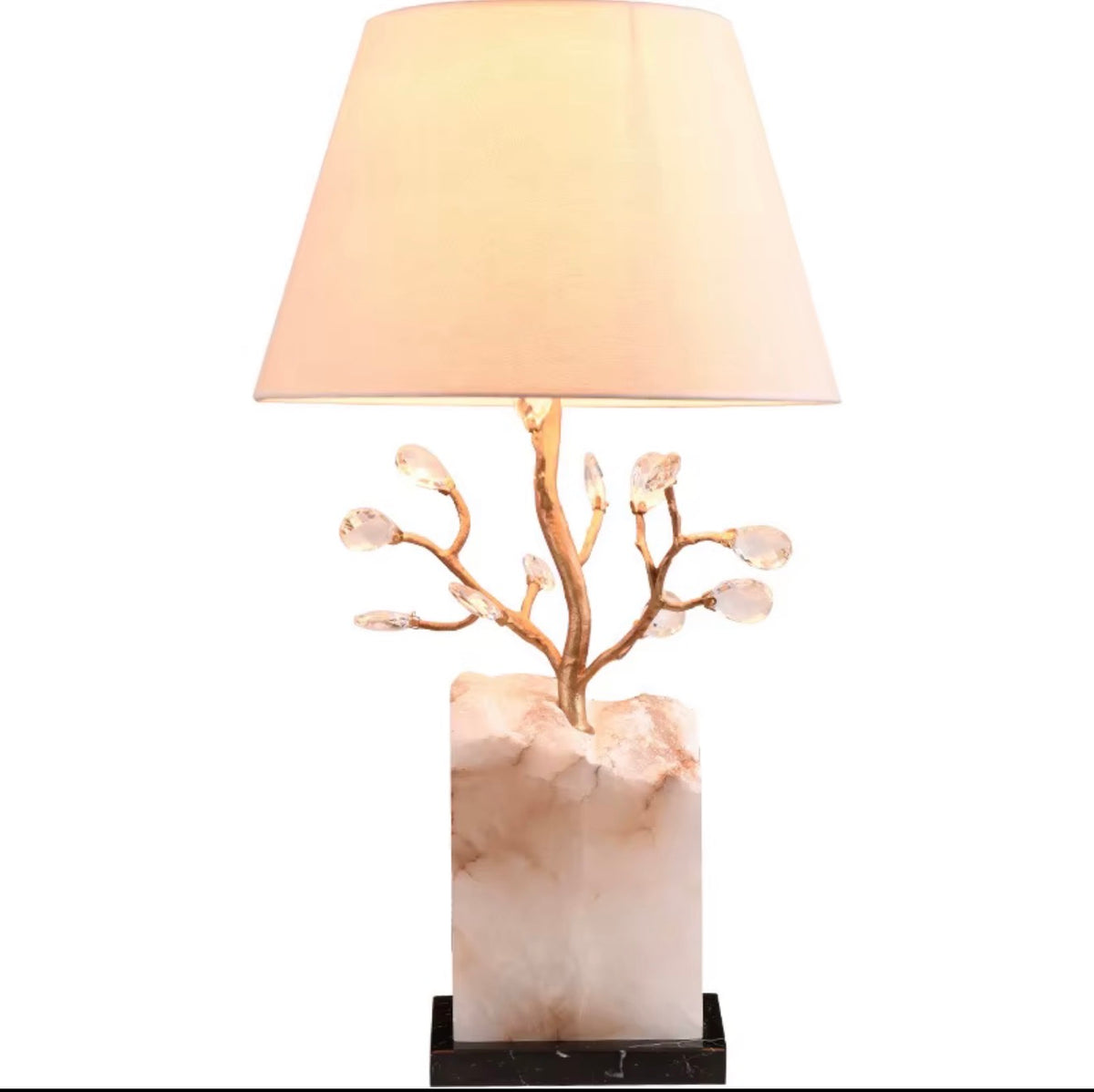 Fiorella Crystal Branch & Marble Table Lamp