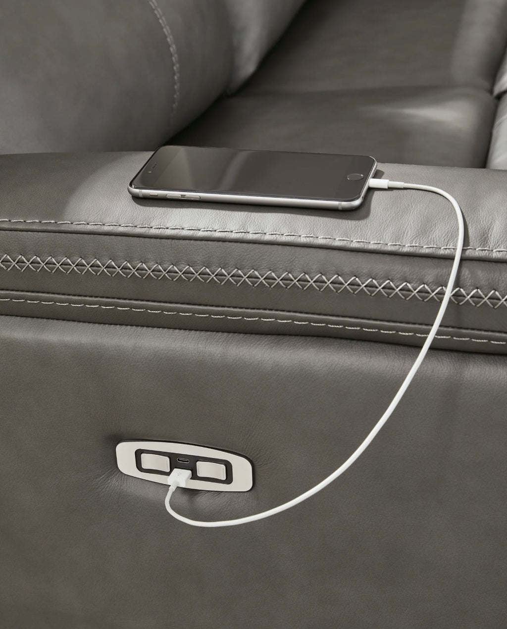 Casa Milano Bleckley Power Reclining Leather Sectional | Quick Ship