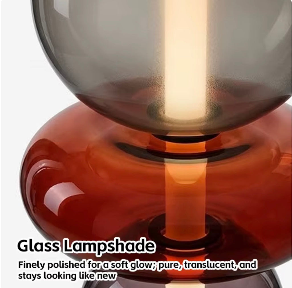 Sculptural Pebble Glass Floor Lamp