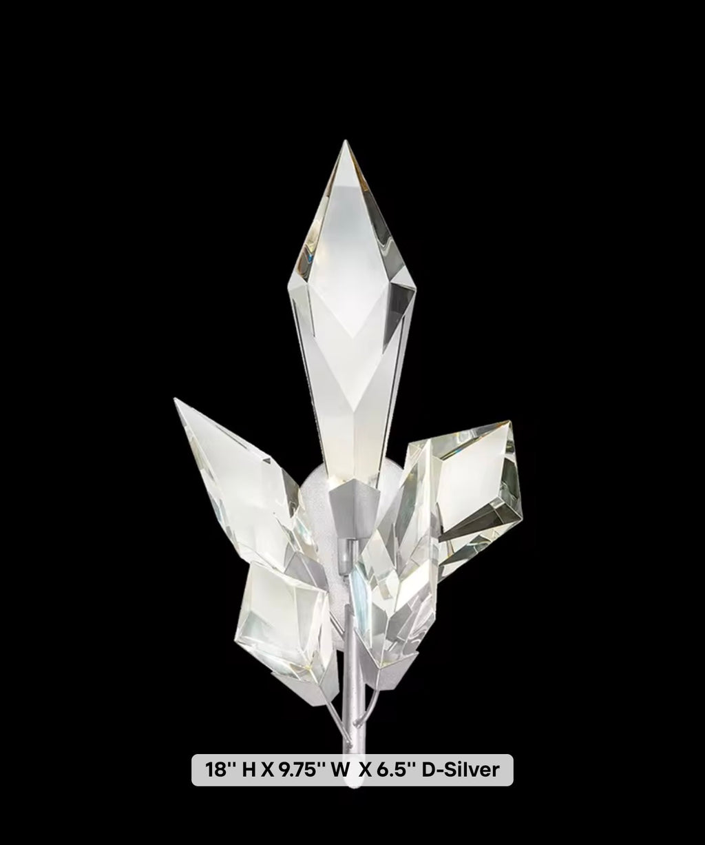Pietro Handcrafted Crystal Branch Wall Sconce