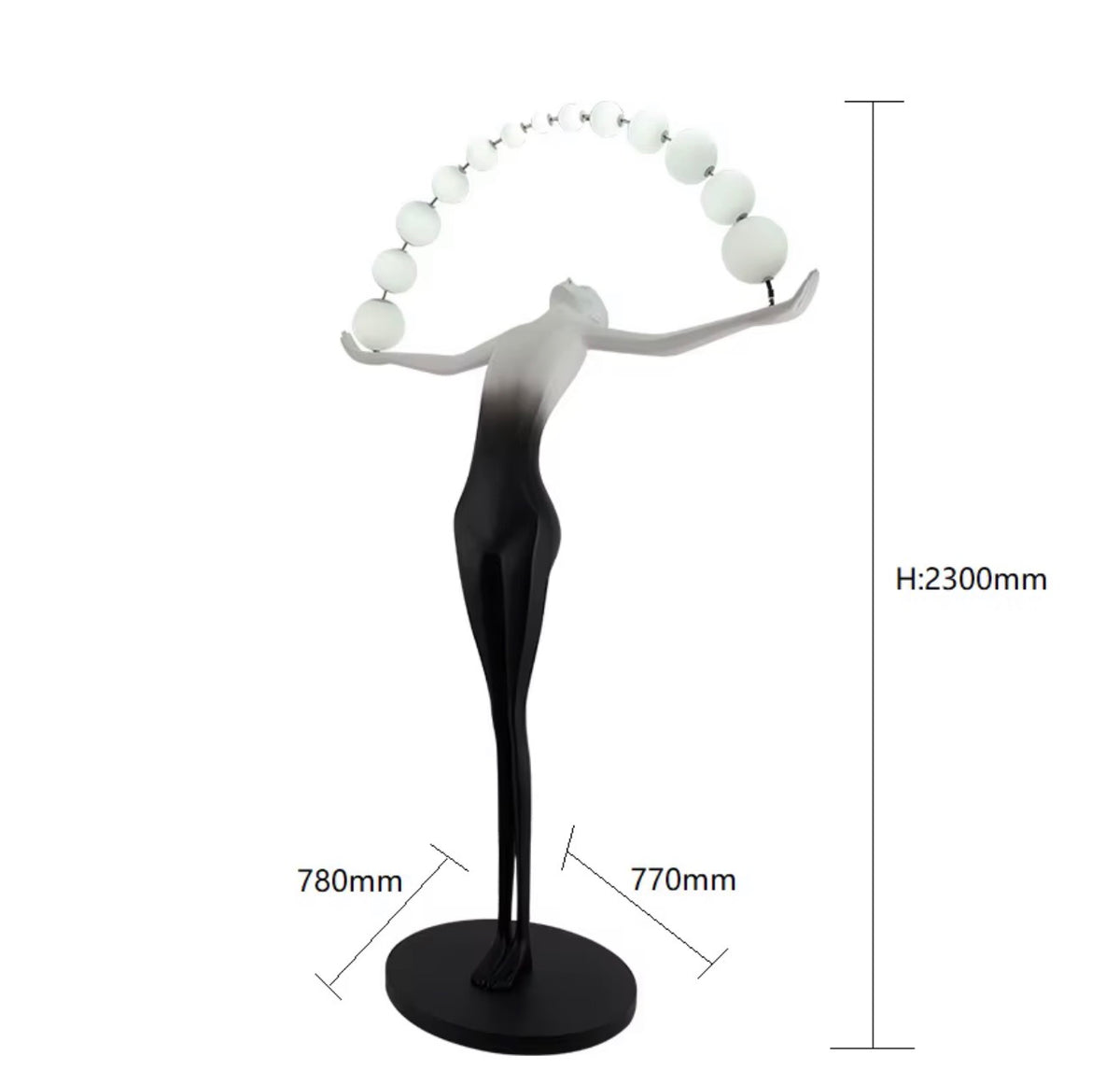 Seraphine Halo Sculptural Floor Lamp