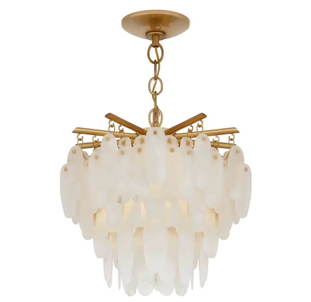 Capri 19” Alabaster Semi-Flush Mount