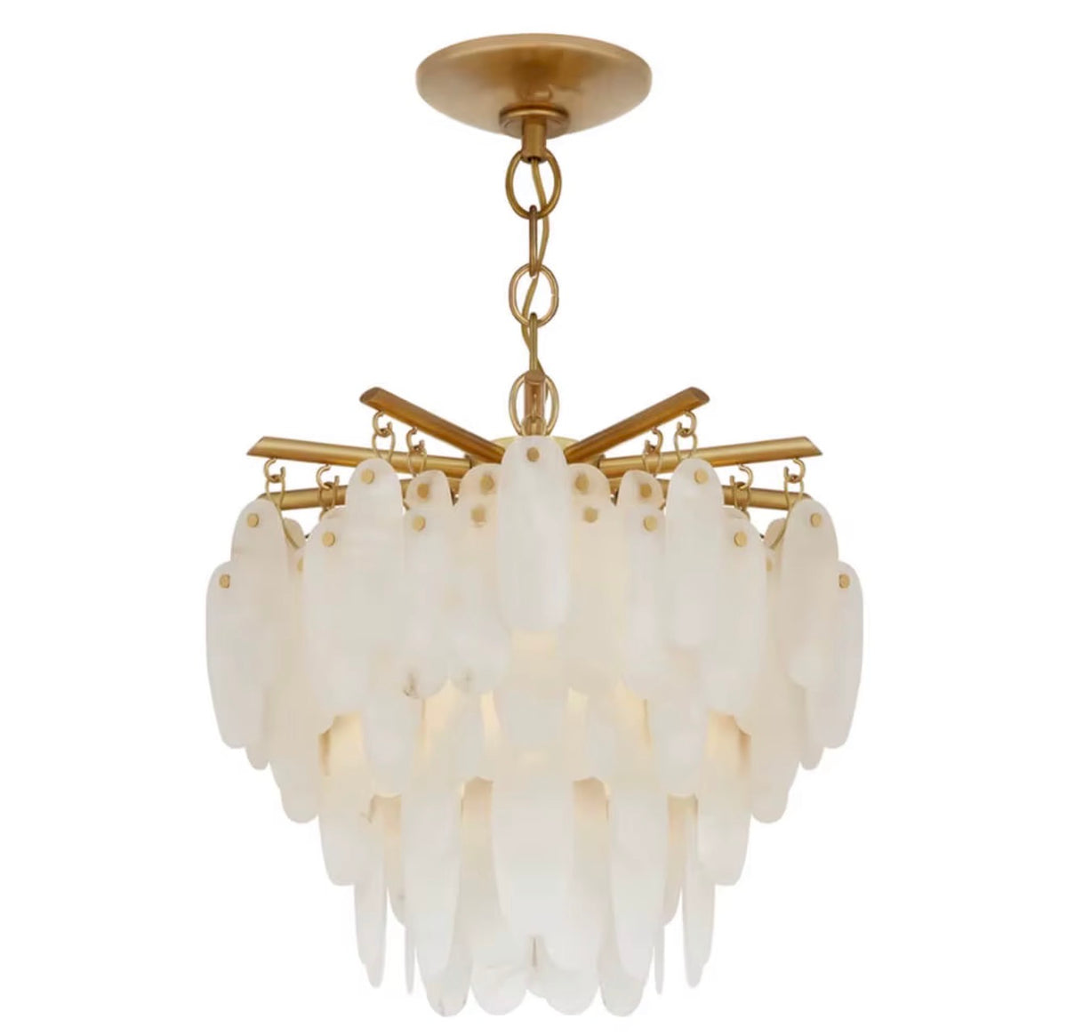 Capri 19” Alabaster Semi-Flush Mount