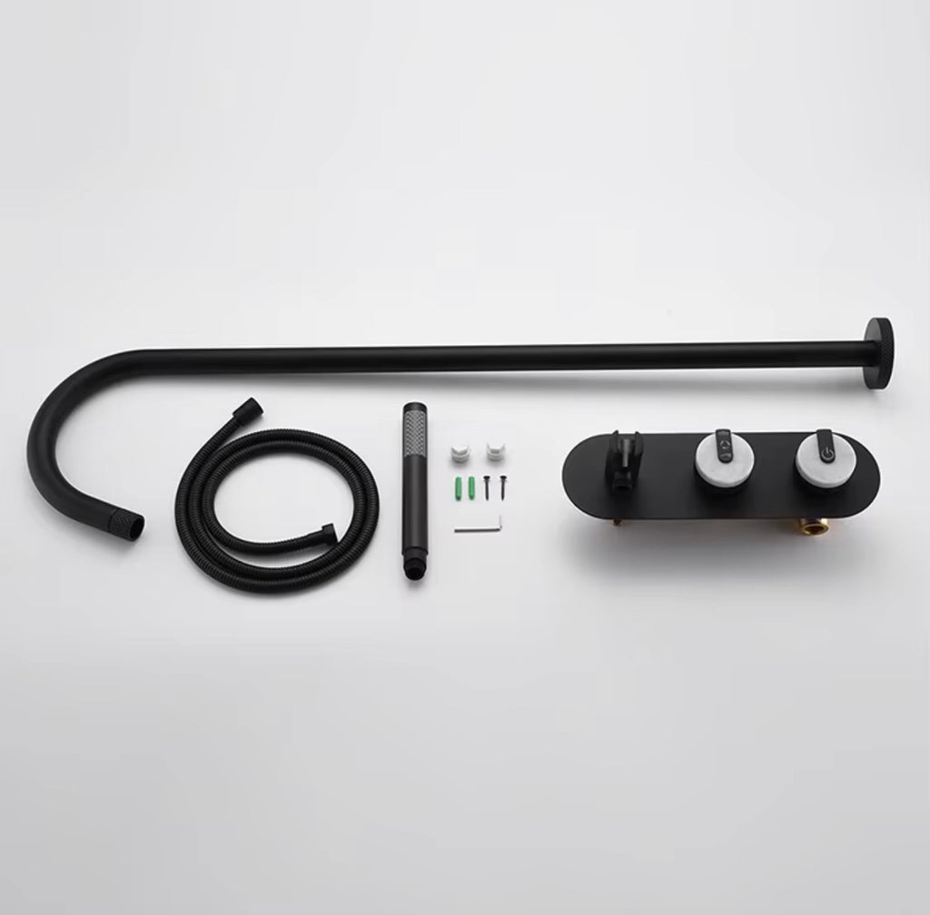 Alessandro Freestanding Tub Filler with Wall-Mounted Hand Shower