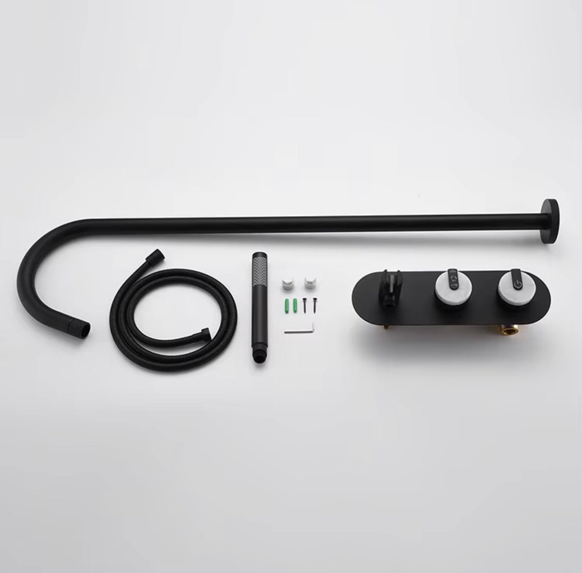 Alessandro Freestanding Tub Filler with Wall-Mounted Hand Shower