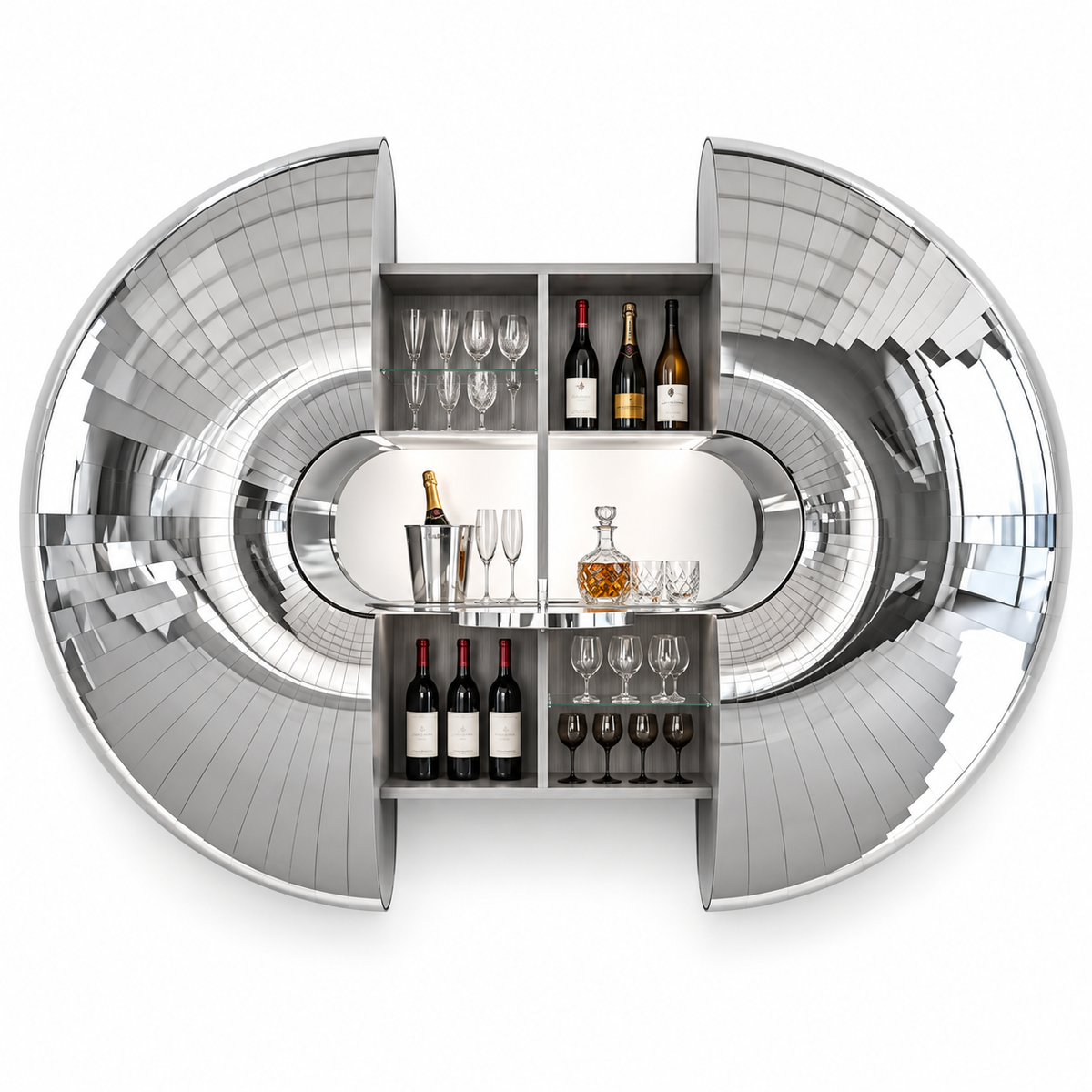 ORBIS SCULPTURAL WINE CABINET