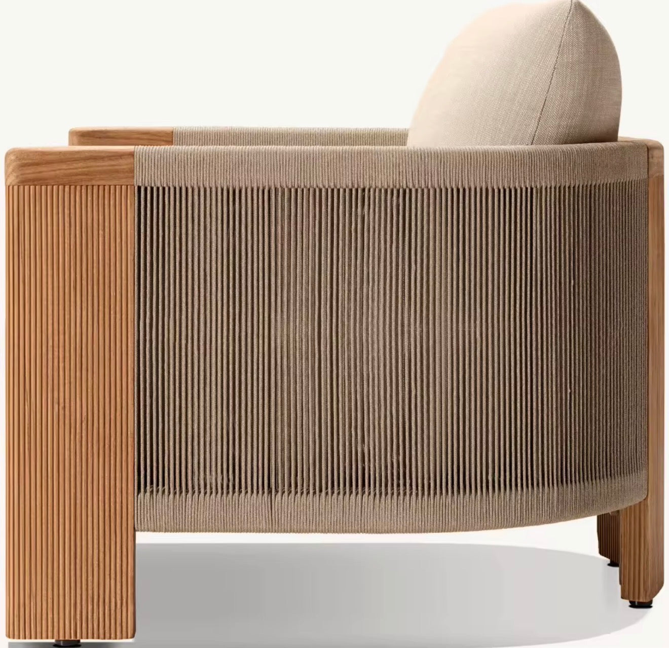 Portofino Luxury Teak Outdoor Lounge Chair by Casa Milano