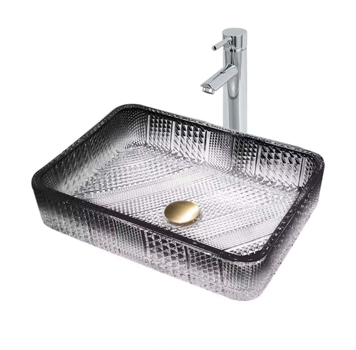 Antonietta Gradient Crystal Glass Vessel Sink
