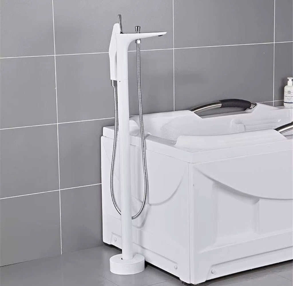 Aida Freestanding Tub Filler with Hand Shower