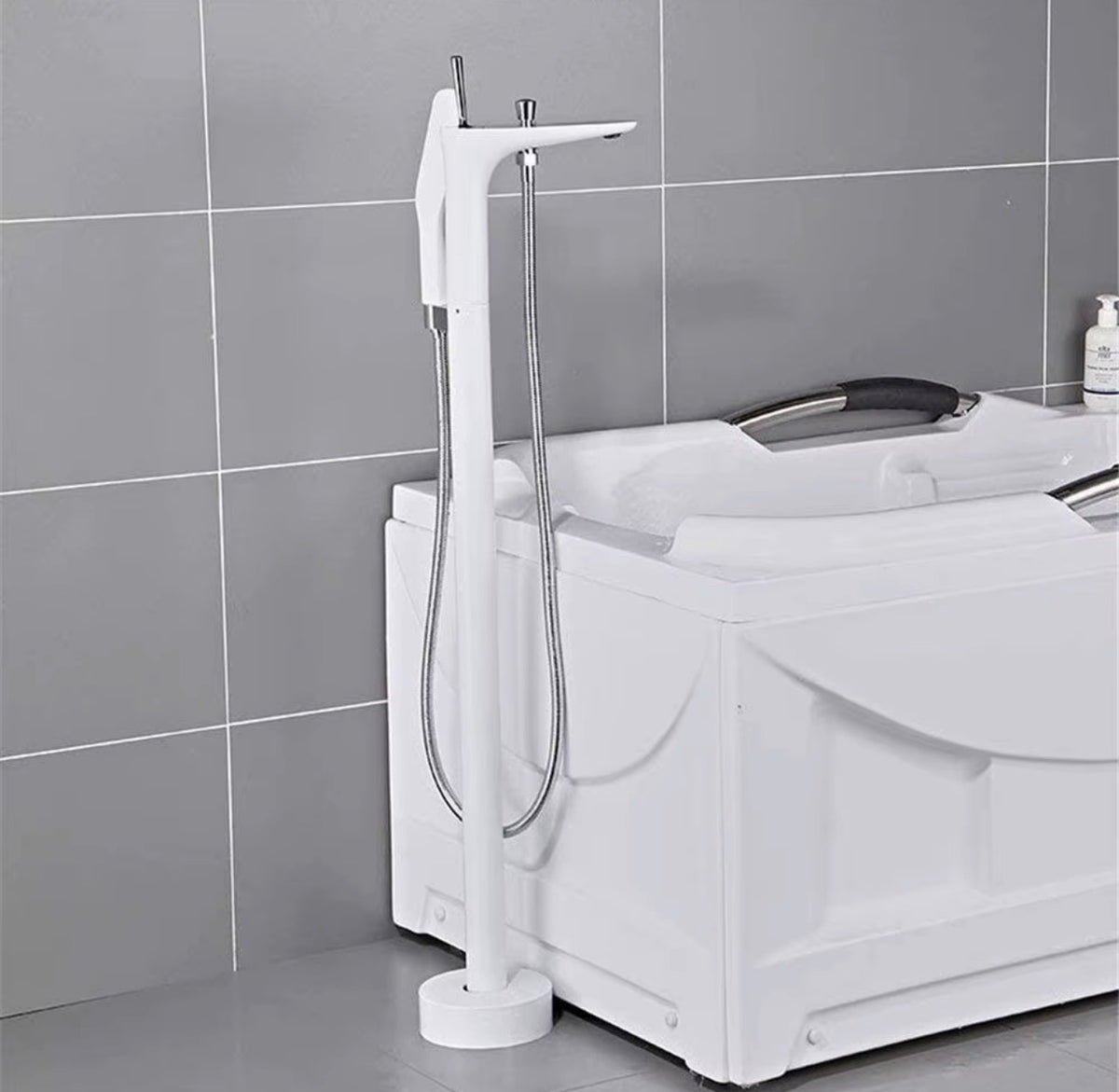 Aida Freestanding Tub Filler with Hand Shower