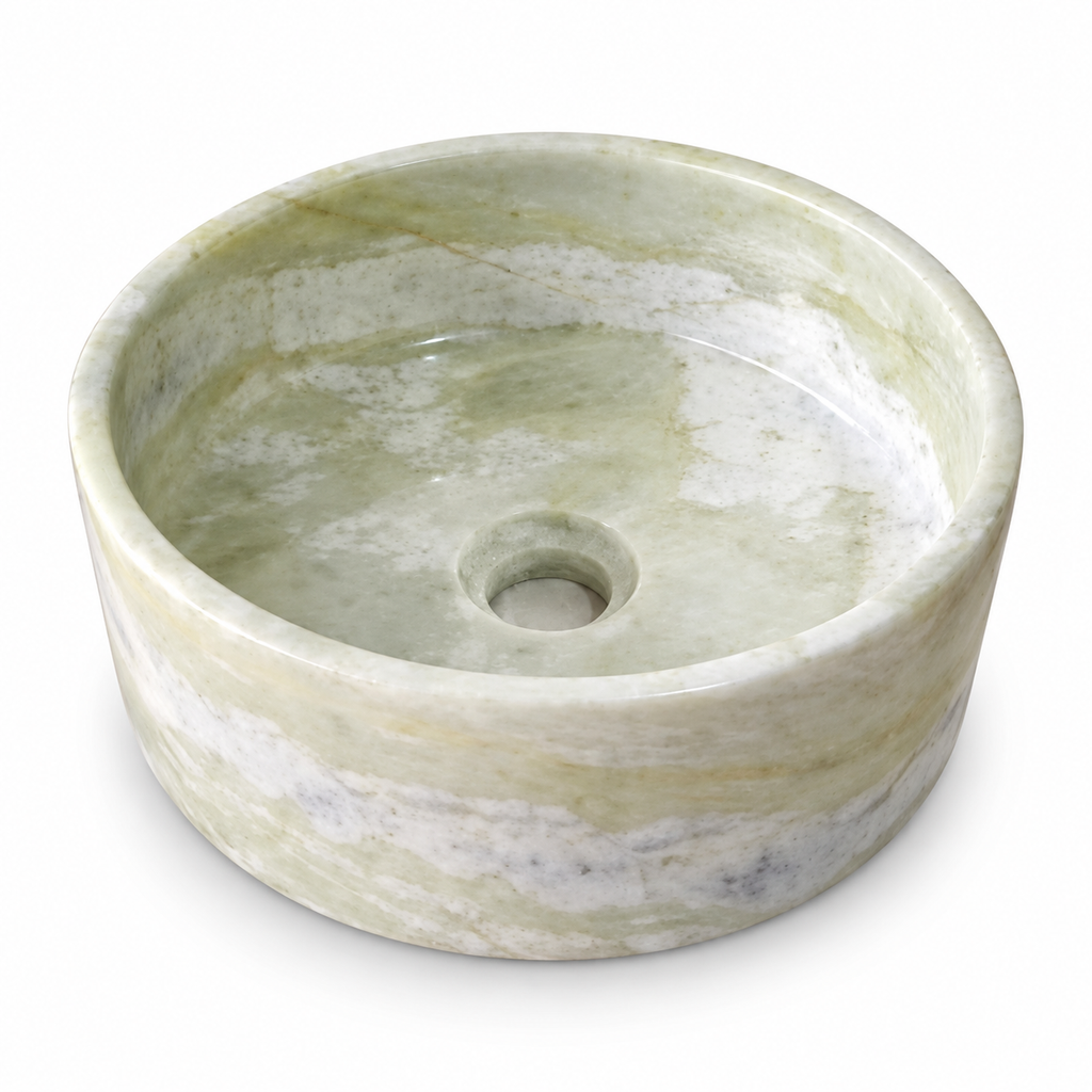 Verde Mist Natural Stone Vessel Sink