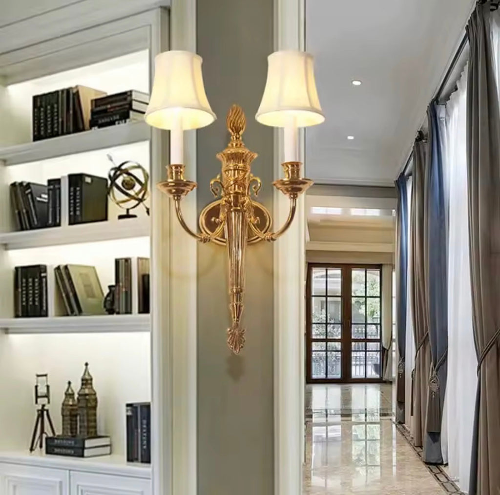 Chateau Versailles Antique Brass Wall Sconce