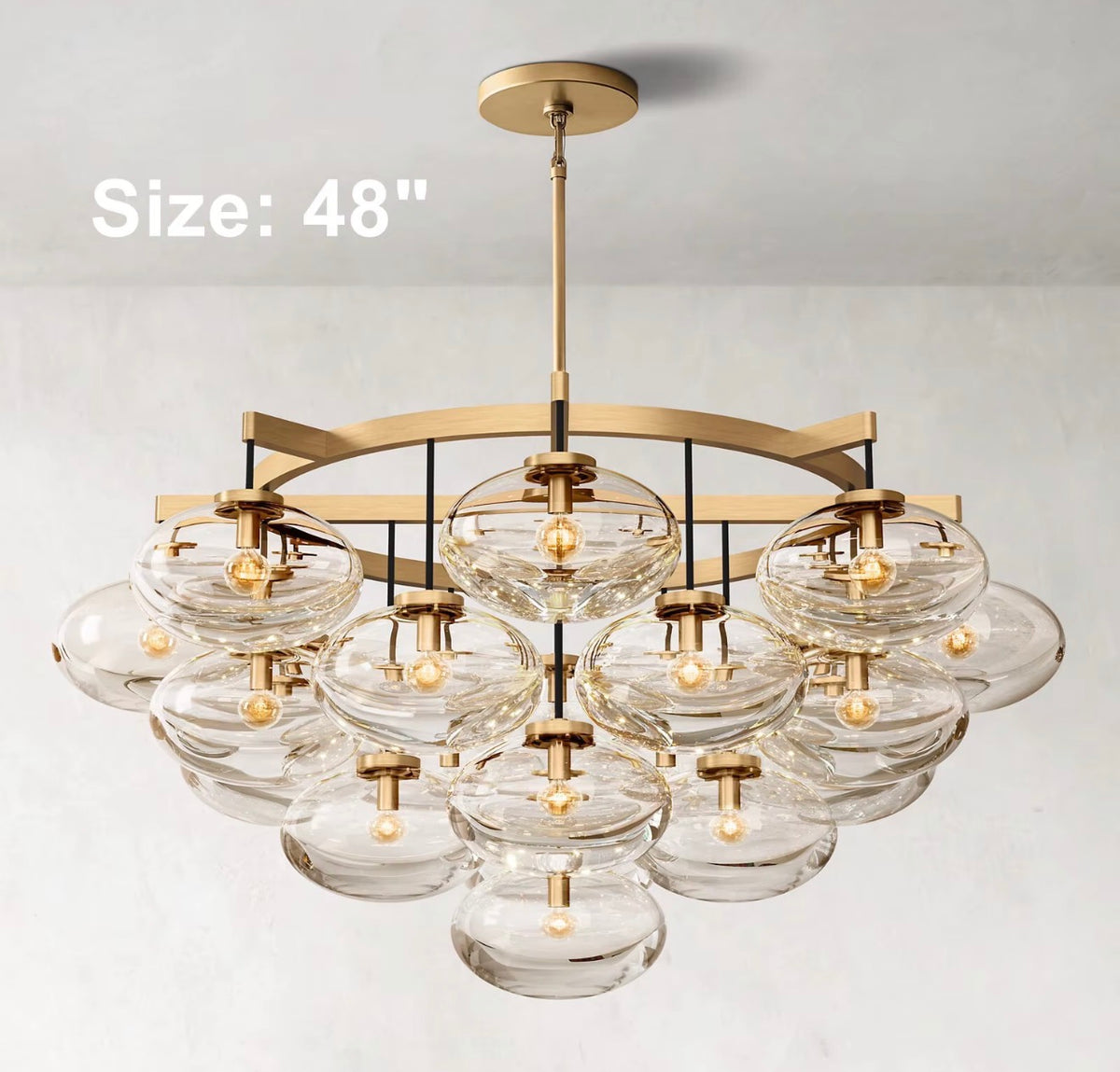 Solenne Glass Disc Chandelier