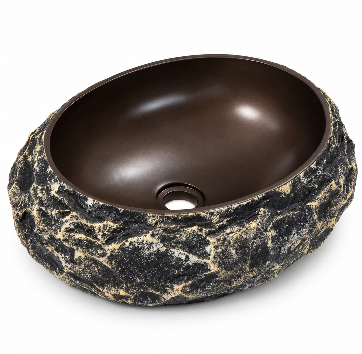 SERAFINA SCULPTURAL STONE RESIN VESSEL SINK