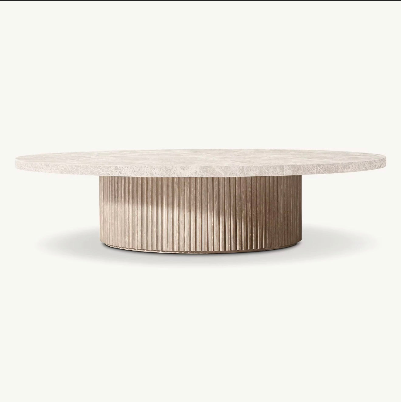 Casa Milano Siena Fluted Marble Coffee Table
