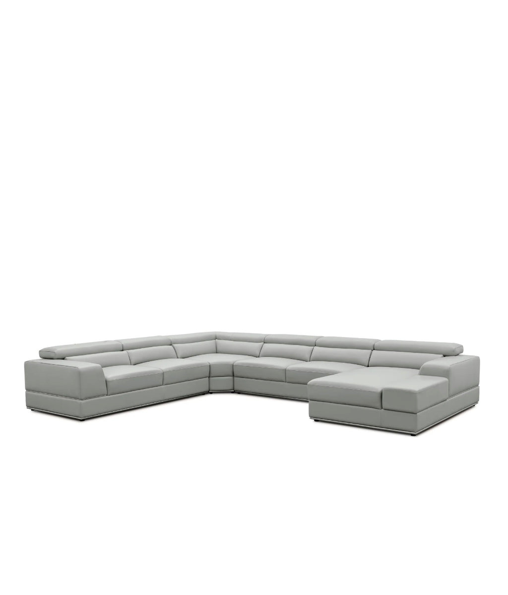Casa Milano Nellio U-Shaped Italian Leather Match Sectional Sofa