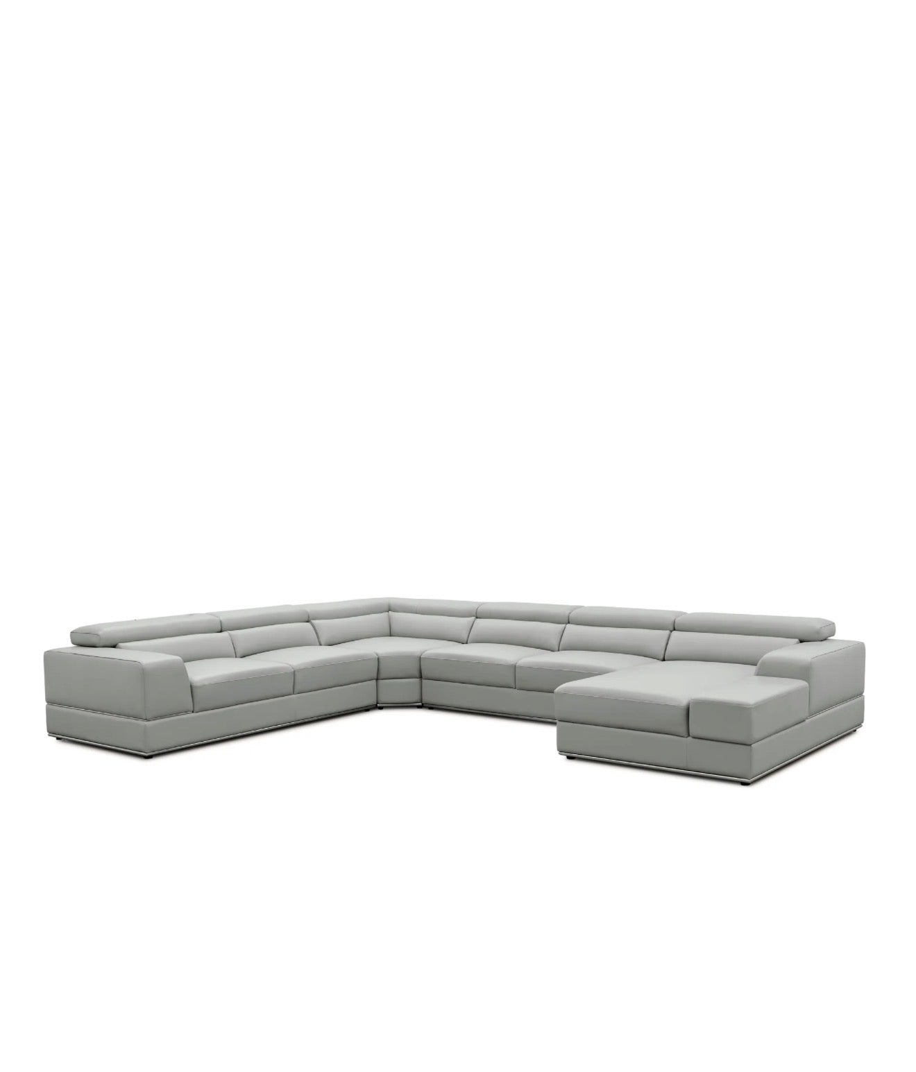 Casa Milano Nellio U-Shaped Italian Leather Match Sectional Sofa