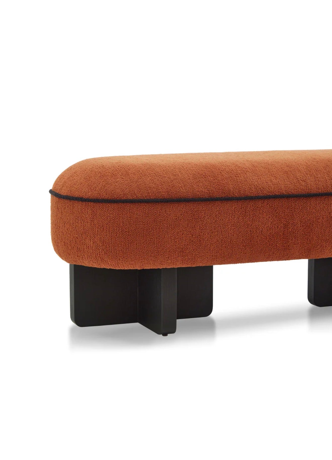 Casa Milano Oval Upholstered Long Bench