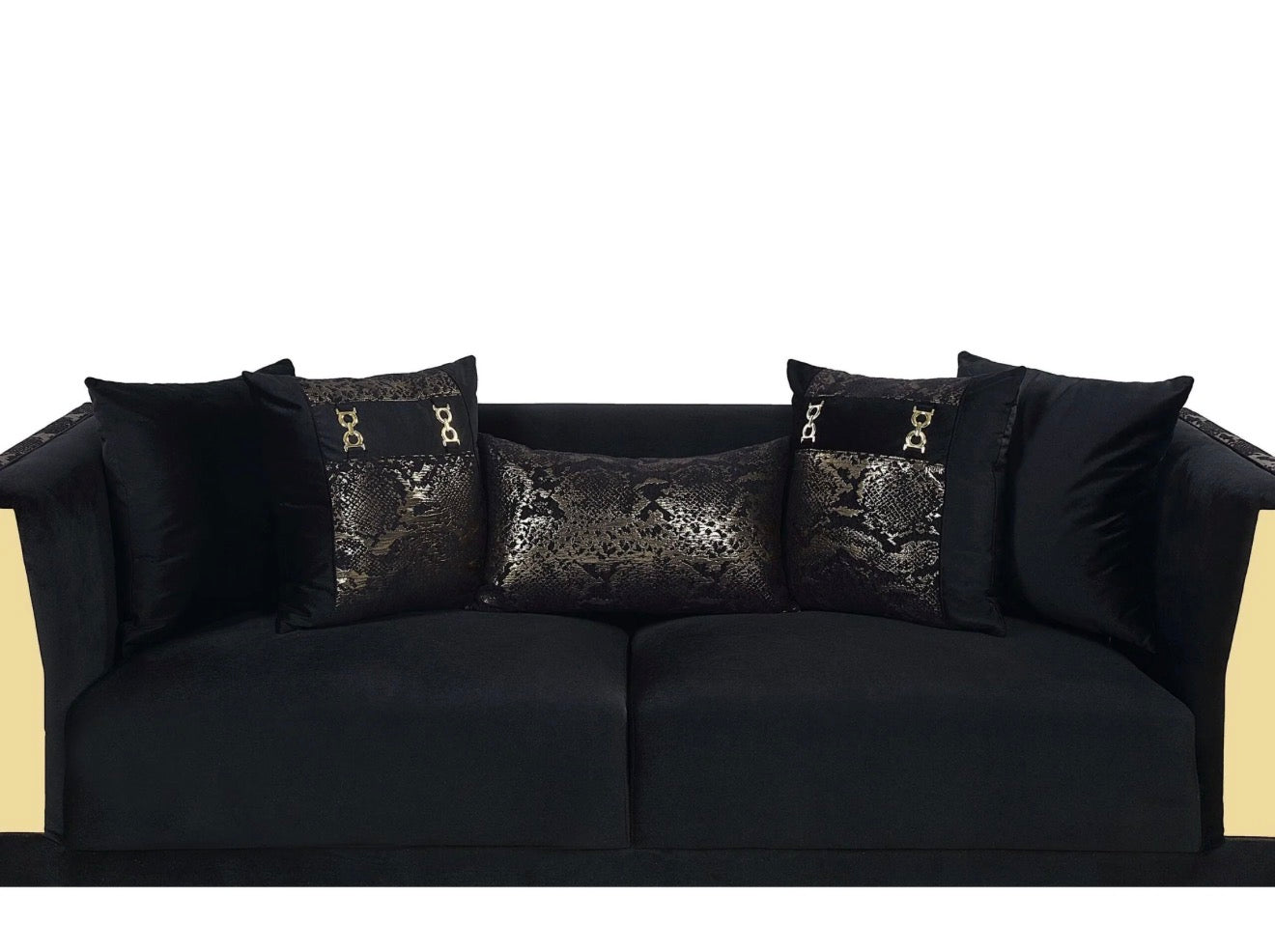 Casa Milano Monaco Black Living Room Set | Quick Ship