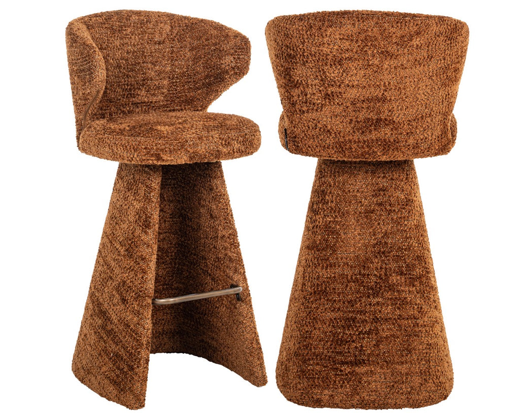 Gatsbi Lovely Cinnamon Upholstered Bar Stool