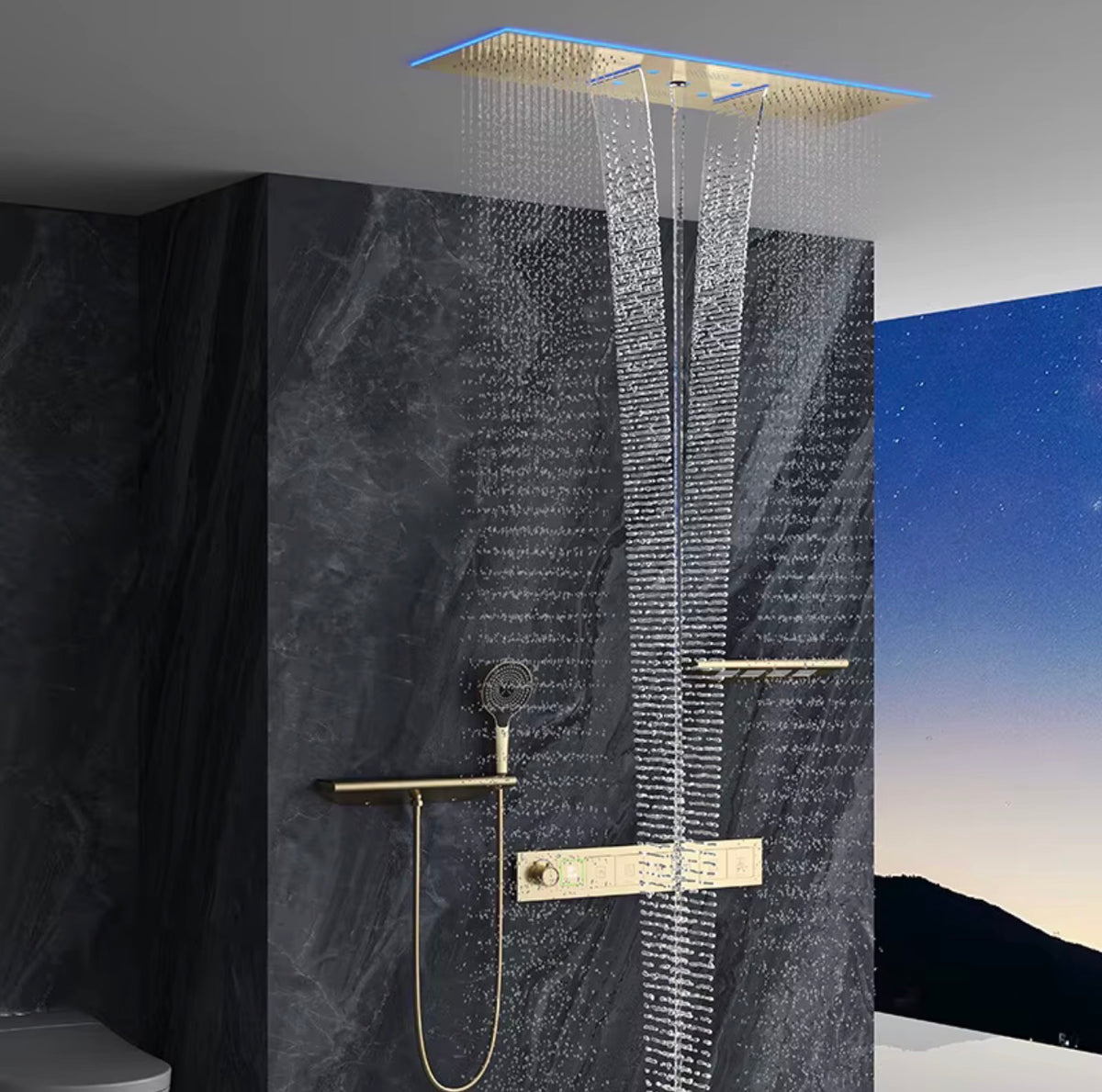 Valentina Thermostatic Luxury Rain Shower System