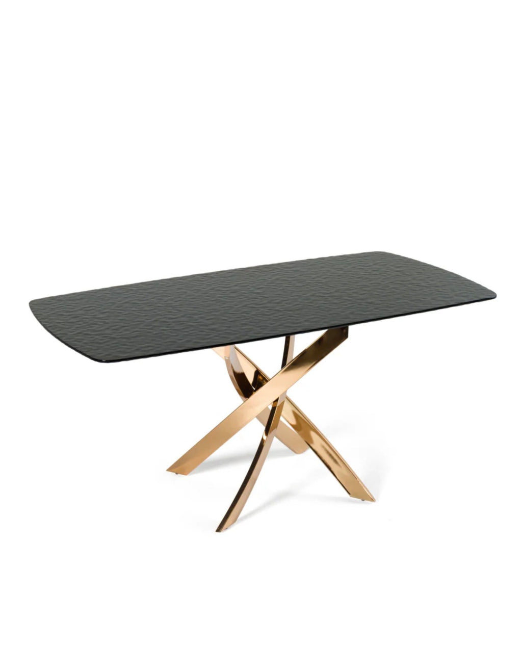 Casa Milano – Pyrite Textured Glass Dining Table
