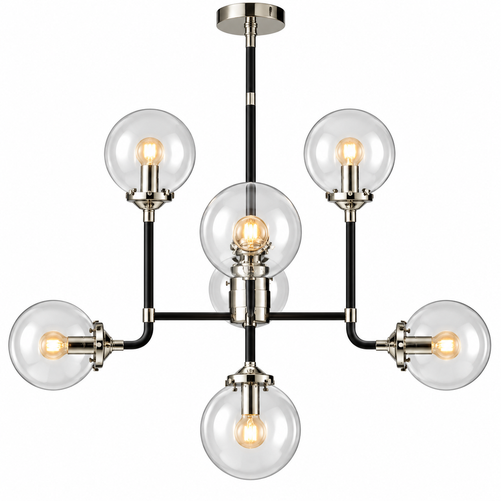 Atmosphere Globe Clear Glass Chandelier