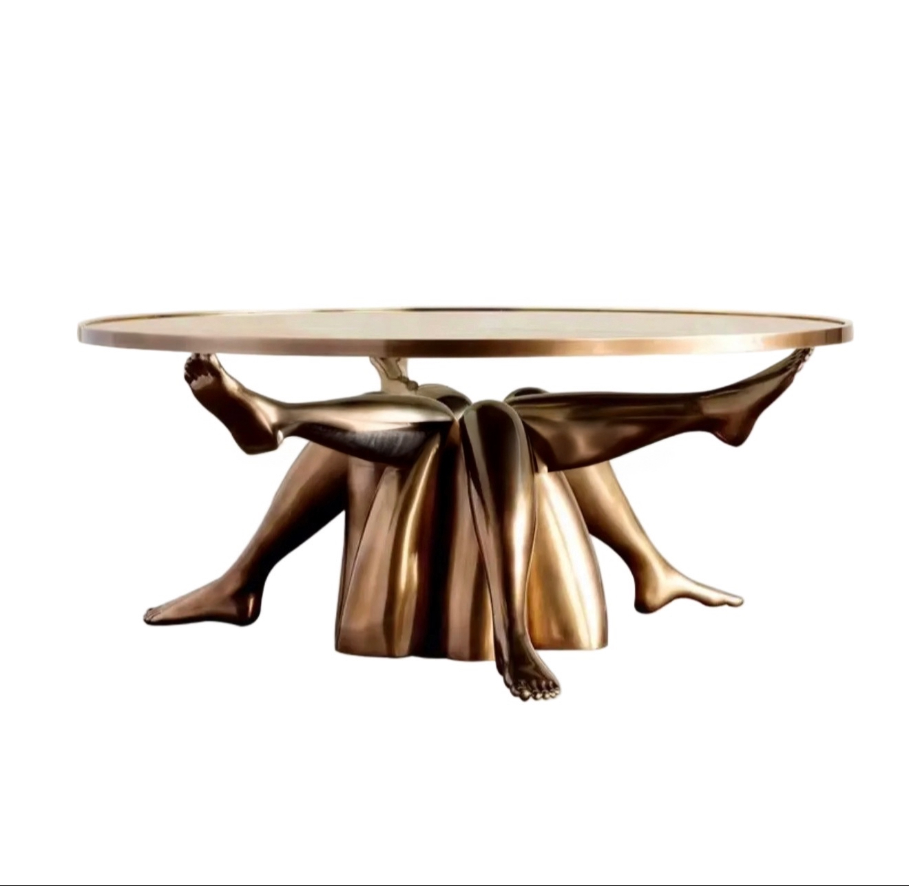 Casa Milano Athena Sculptural Coffee Table – Bronze Finish