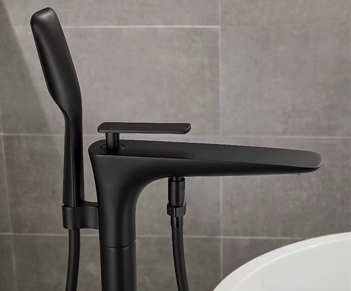 Aida Freestanding Tub Filler with Hand Shower