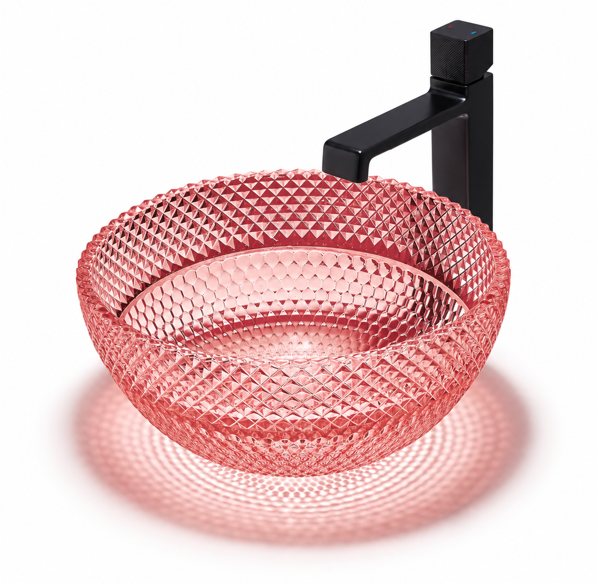 BELLINA CRYSTAL-CUT GLASS VESSEL SINK