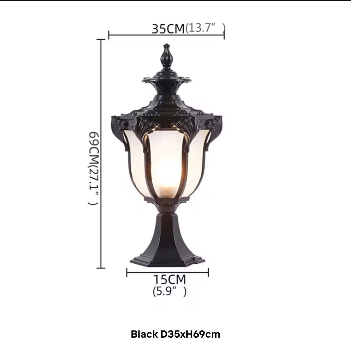 Valencia Solar Outdoor Post Lamp