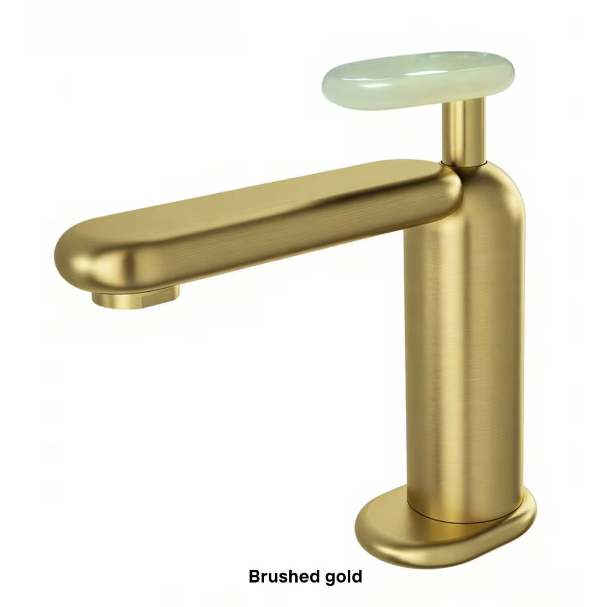 Aviana Solid Brass Basin Faucet with Sculptural Handle