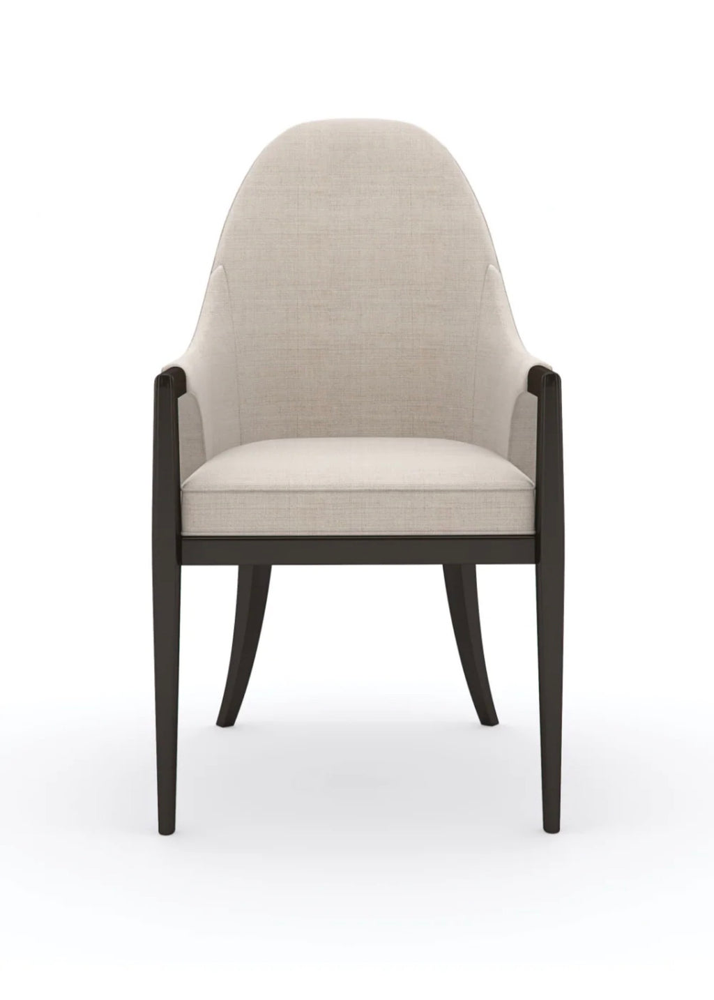 Casa Milano – Beige Curved Accent Armchair