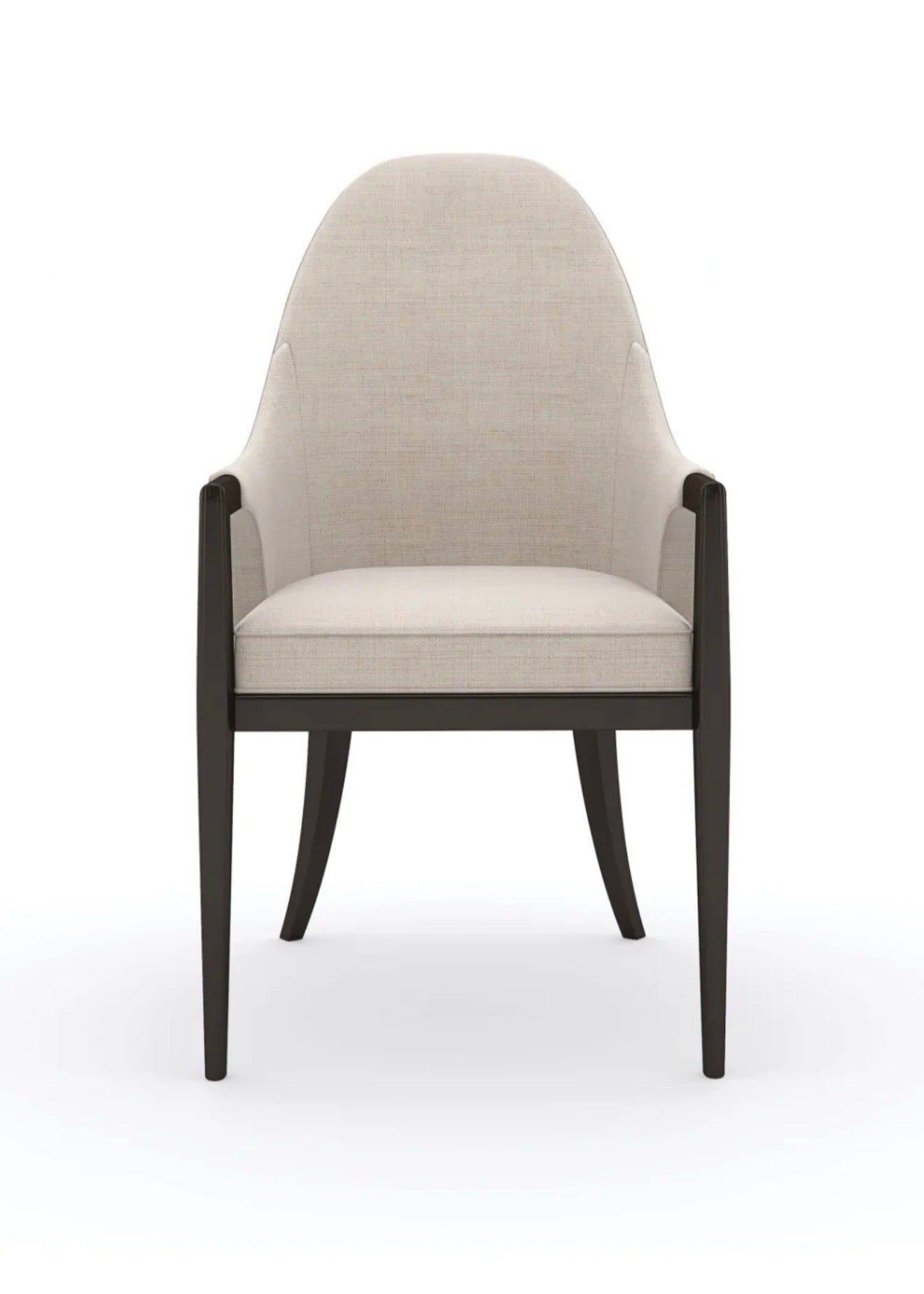 Casa Milano – Beige Curved Accent Armchair