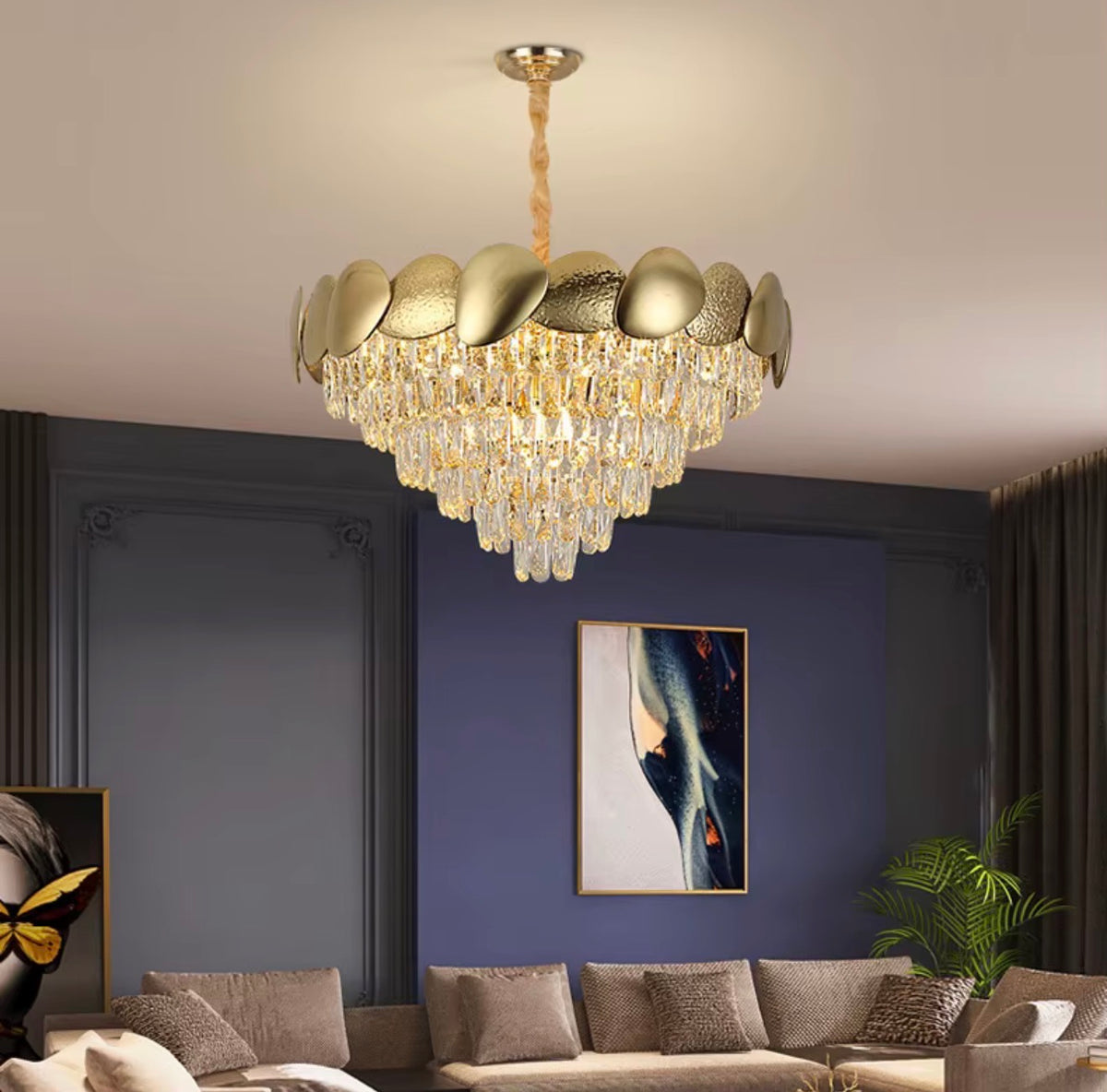 Crystal Cascade Chandelier