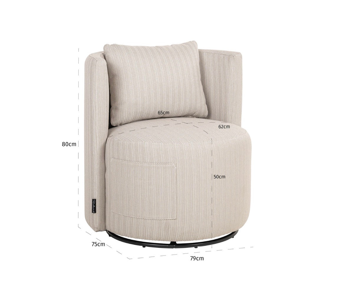 Marlin Luxury Outdoor Swivel Dining Chair