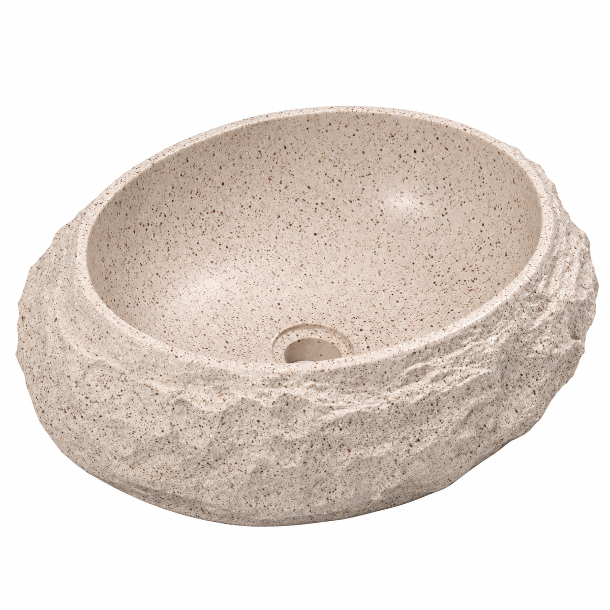 SERAFINA SCULPTURAL STONE RESIN VESSEL SINK