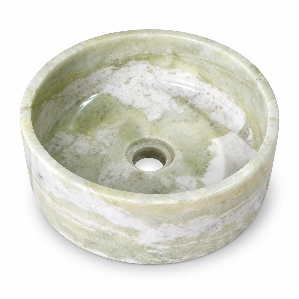 Verde Mist Natural Stone Vessel Sink