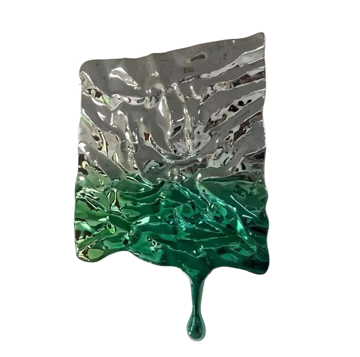 Alessia Liquid Metal Stainless Steel Wall Sculpture