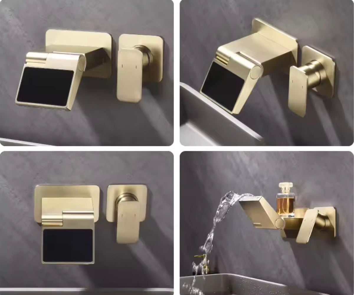 Ravello Digital Display Wall-Mounted Waterfall Faucet