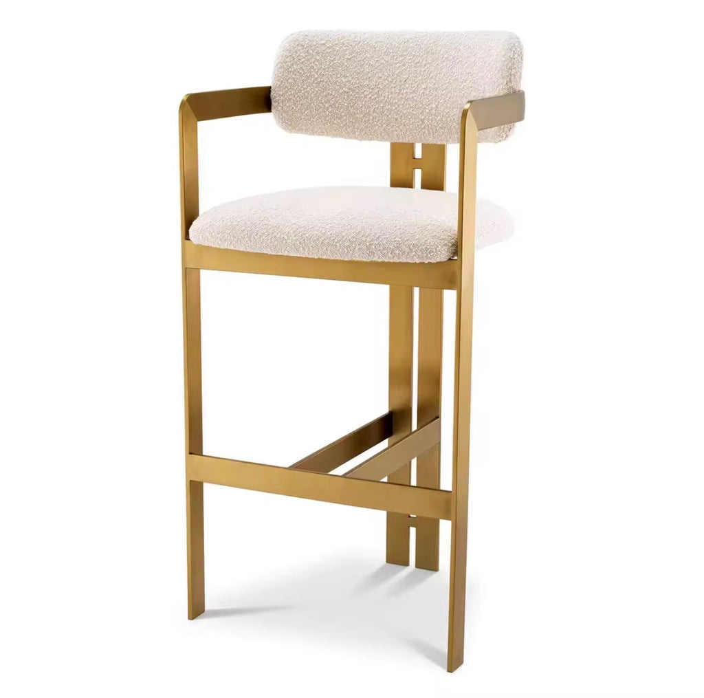 Casa Milano Oliviera Gold Stainless Steel Bar Stool