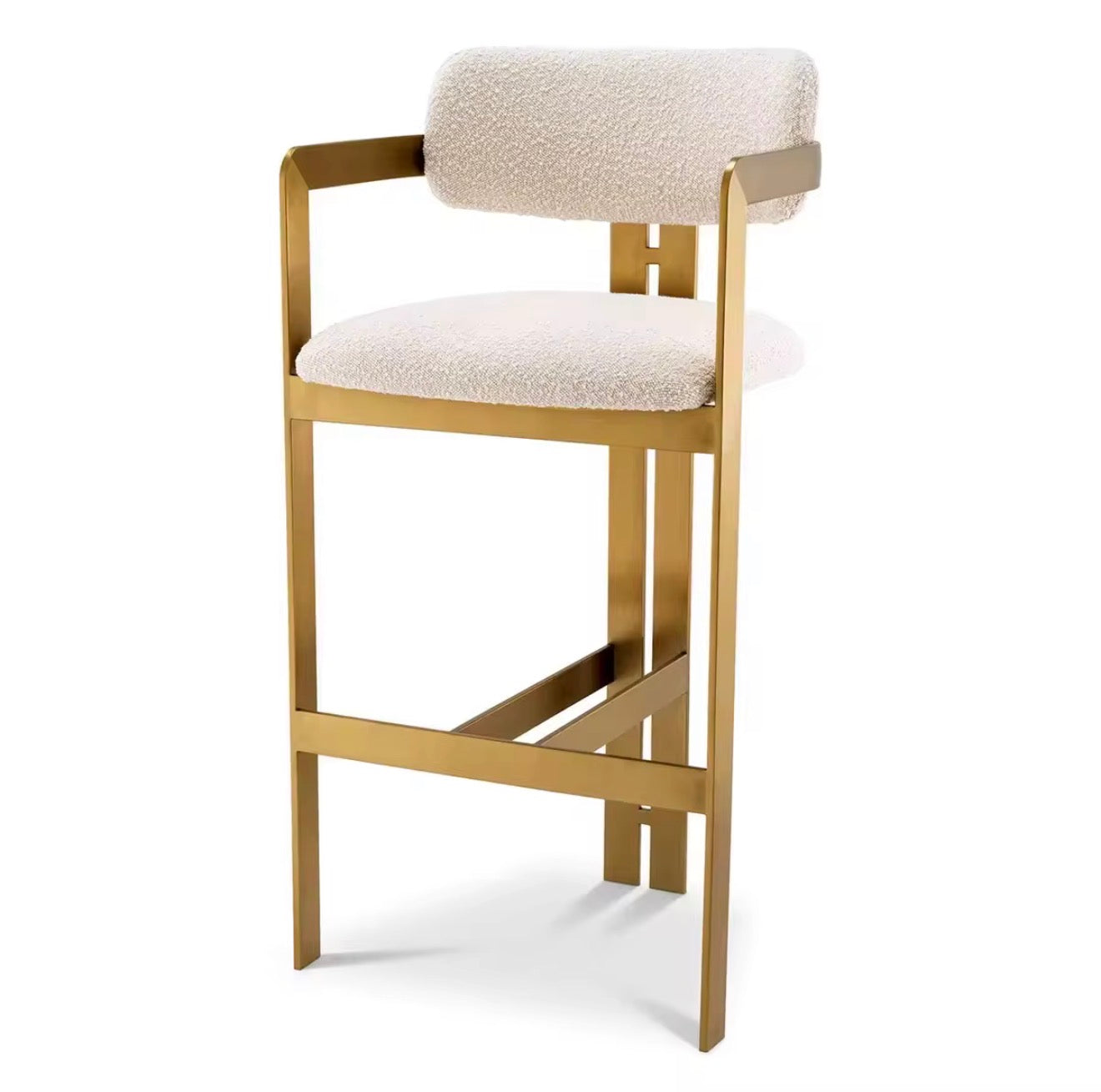 Casa Milano Oliviera Gold Stainless Steel Bar Stool