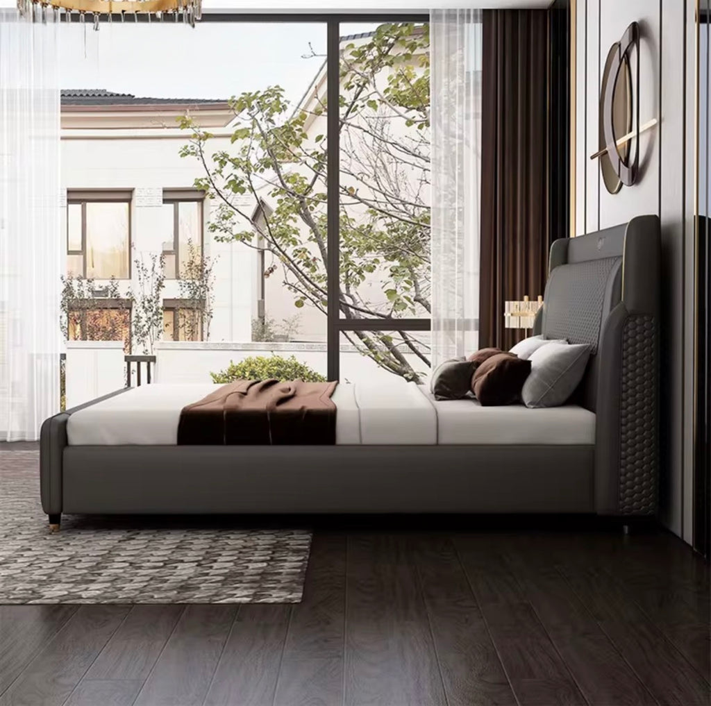 Casa Milano Luxury Leather Storage Bed
