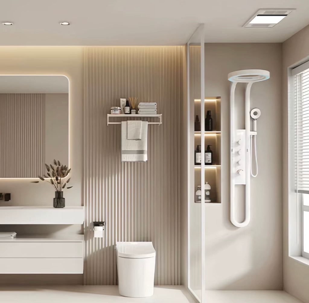 VITTORIA HALO LED THERMOSTATIC SHOWER PANEL